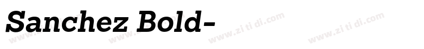Sanchez Bold字体转换